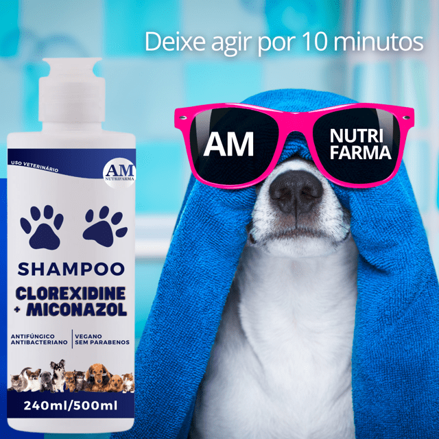 Shampoo Pet tipo Cloresten para Animais Am Nutrifarma
