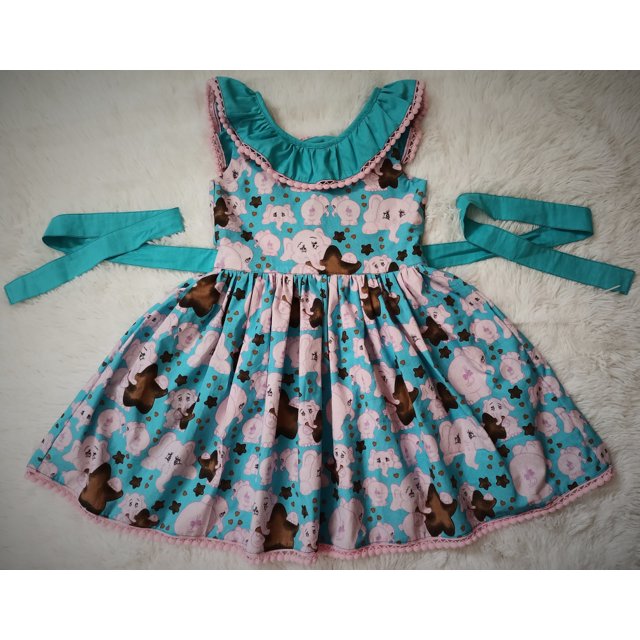 Vestido Infantil Elefantinhos Fofos