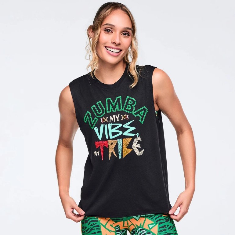 ZUMBA タンクトップ M グラデーション Wildbeat Crew Neck Muscle Tank | ZIN Store Brasil