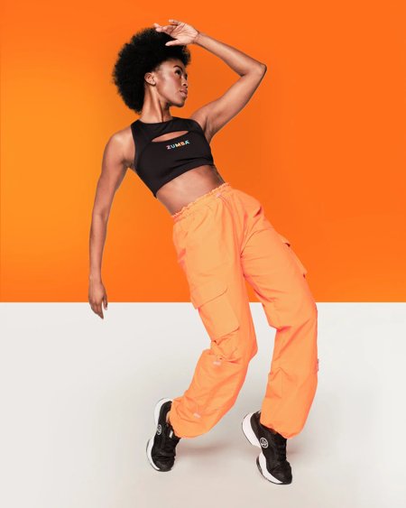 Zumba Upbeat Essentials Cargo Pants Orange
