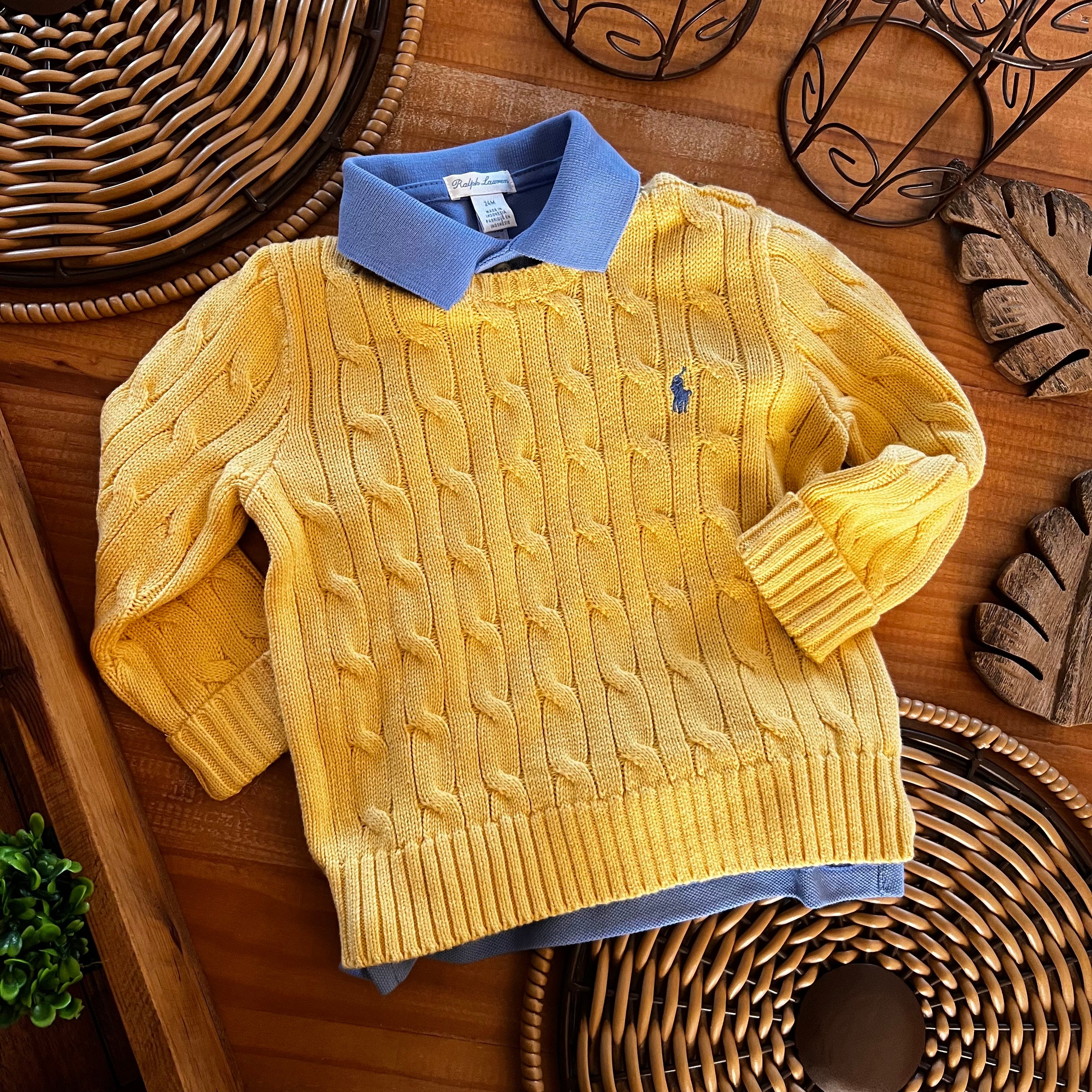 ralph lauren black and yellow polo shirt