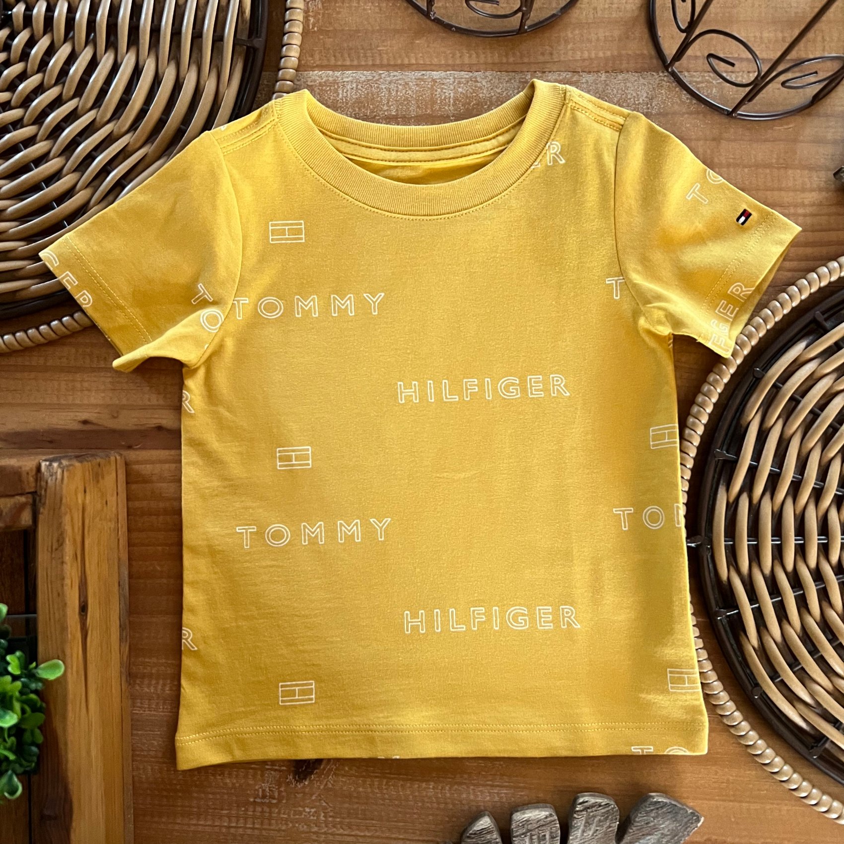 Camiseta Bebê com Estampa Peace Tommy Hilfiger - TAM 24M