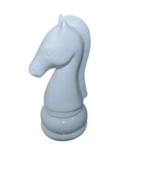 Cavalo Xadrez Decorativa Cerâmica