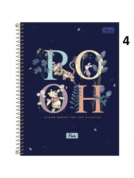 Caderno Espiral Capa Dura Universitário Pooh 1 Matéria 80 Folhas Tilibra Papelaria Com Amor 4947