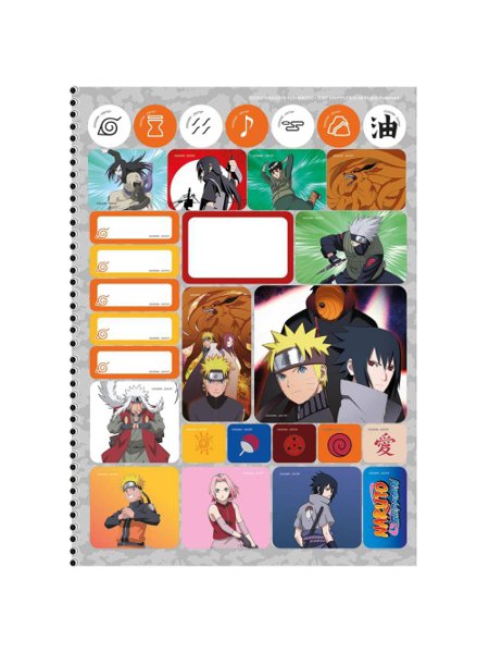 Kit 1 Caderno 10 Materias + 1 Caderno De Desenho Naruto Sd