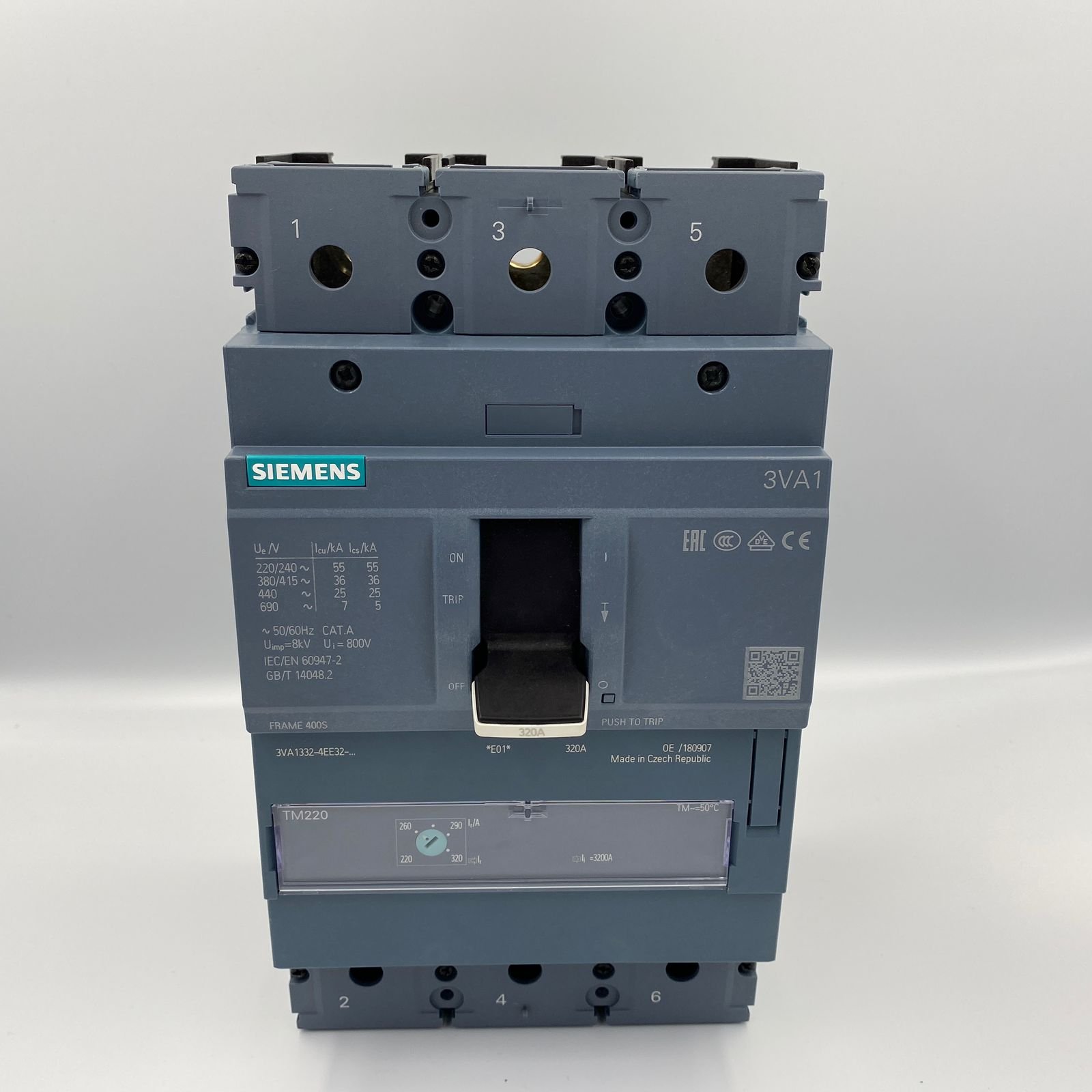 DISJUNTOR CX MOLDADA TRIP TM220 ATFM 36KA 320A 3VA1332-4EE32-0AA0