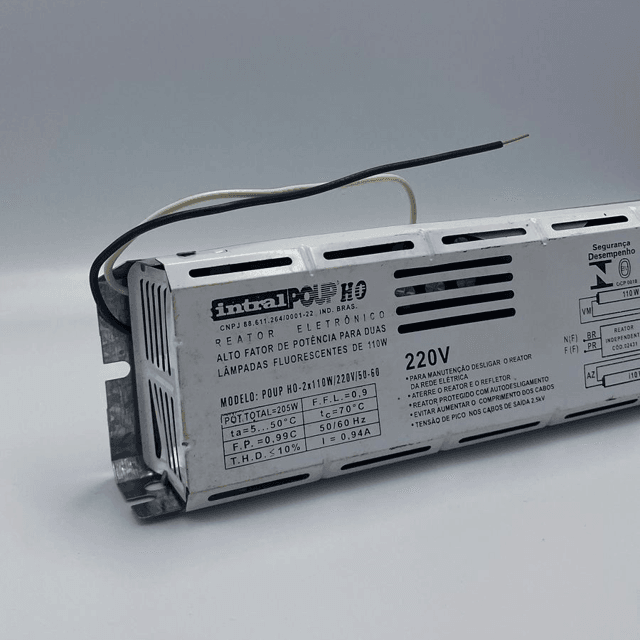 REATOR ELETRONICO 2X110W AFP 220V/60HZ INTRAL | Agpr5