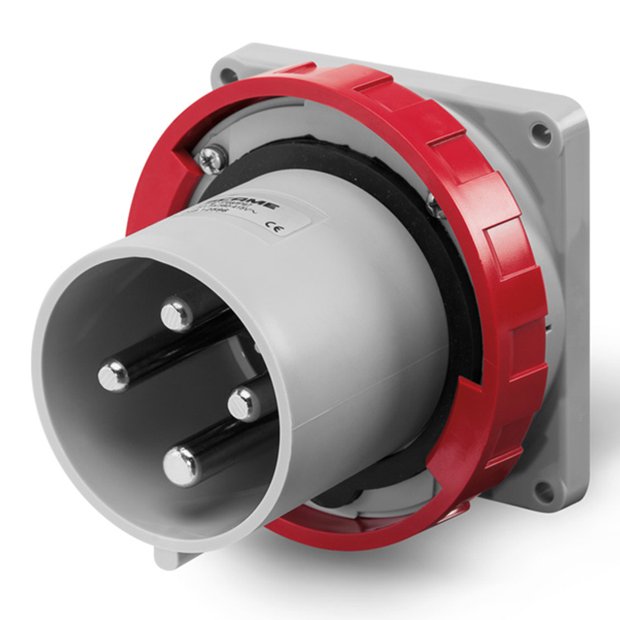 PLUGUE DE EMBUTIR 63A 3P+T 6H 380-415V 60HZ 50HZ 100X110MM 248.6396 | Agpr5