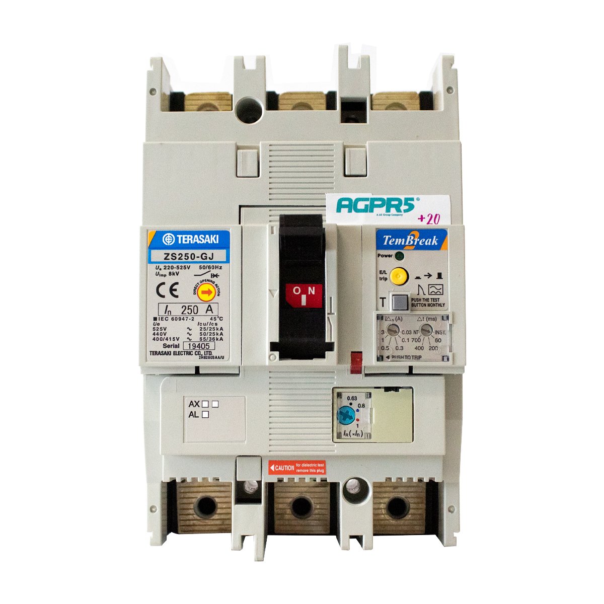 DISJUNTOR DR TRIP. ZS250-GJ 3P FC 250A-30/300MA | Agpr5