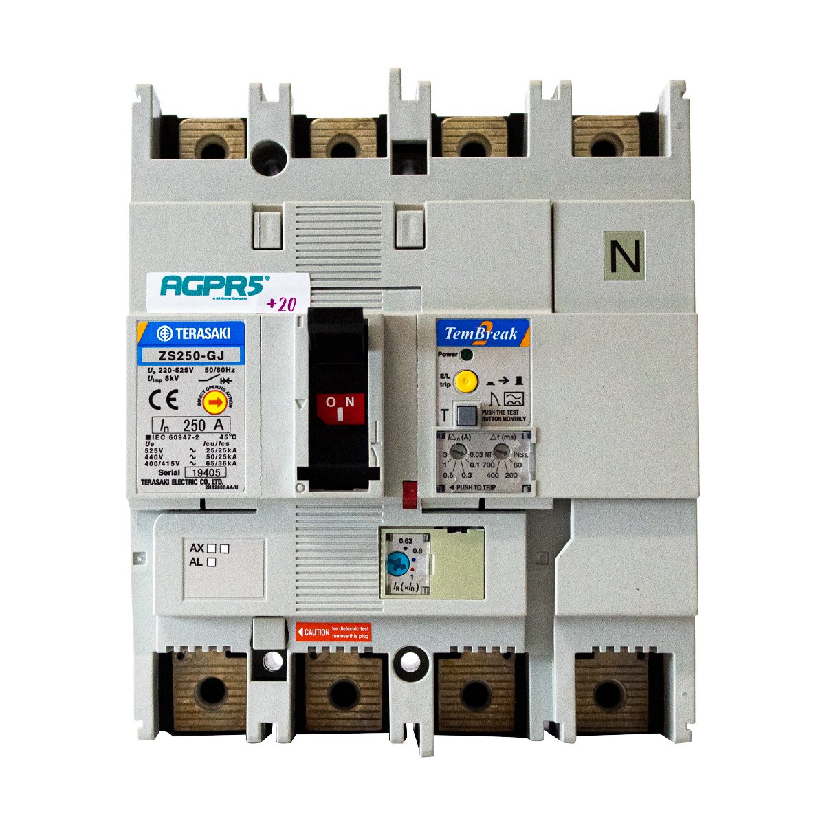 DISJUNTOR DR TETRA ZS250-GJ 4P FC 250A-30/300MA | Agpr5