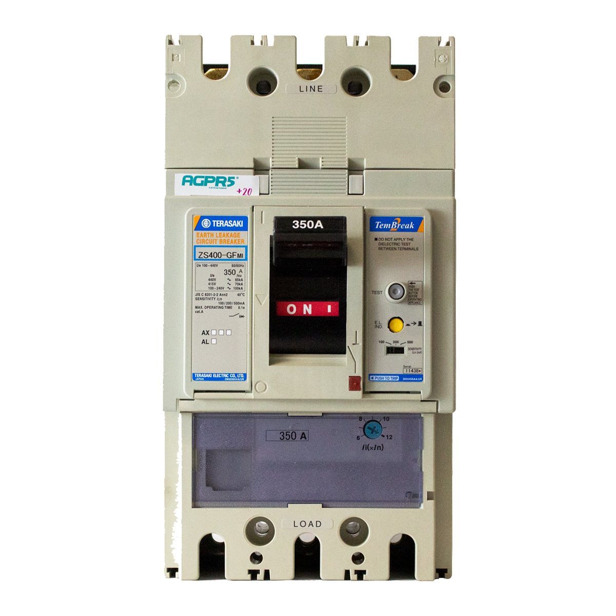 DISJUNTOR DR TRIP. ZS400-GF 3P FC 350A-100/500MA | Agpr5