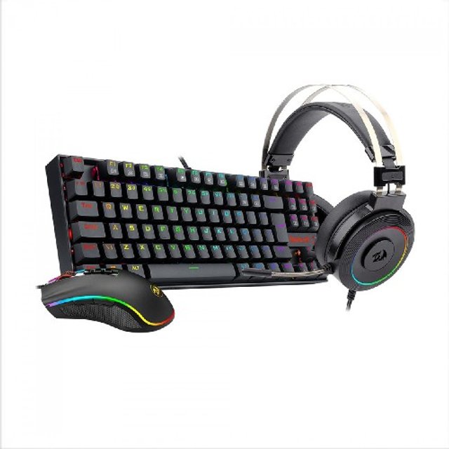 Combo Gamer Redragon S125 com Teclado Mecânico, Mouse e Headset