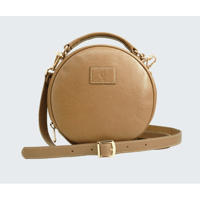 Bolsa redonda couro Clearance