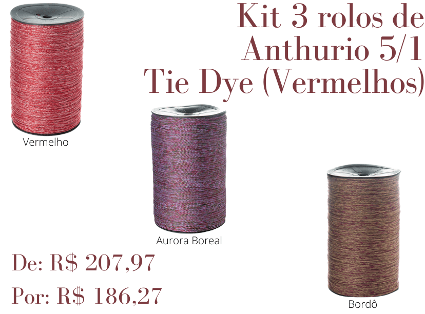 Kit Anthurio 5/1 - 1KG Tie Dye (Vermelhos)