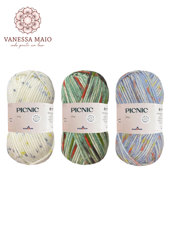 FIO PICNIC | PINGOUIN | 100G | Vanessa Maio