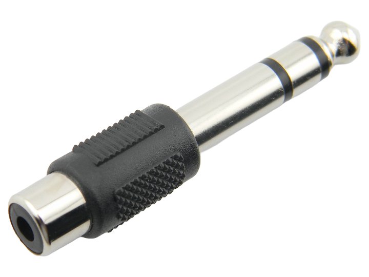 Adaptador Convertidor Rca A Plug 6.3mm Mono