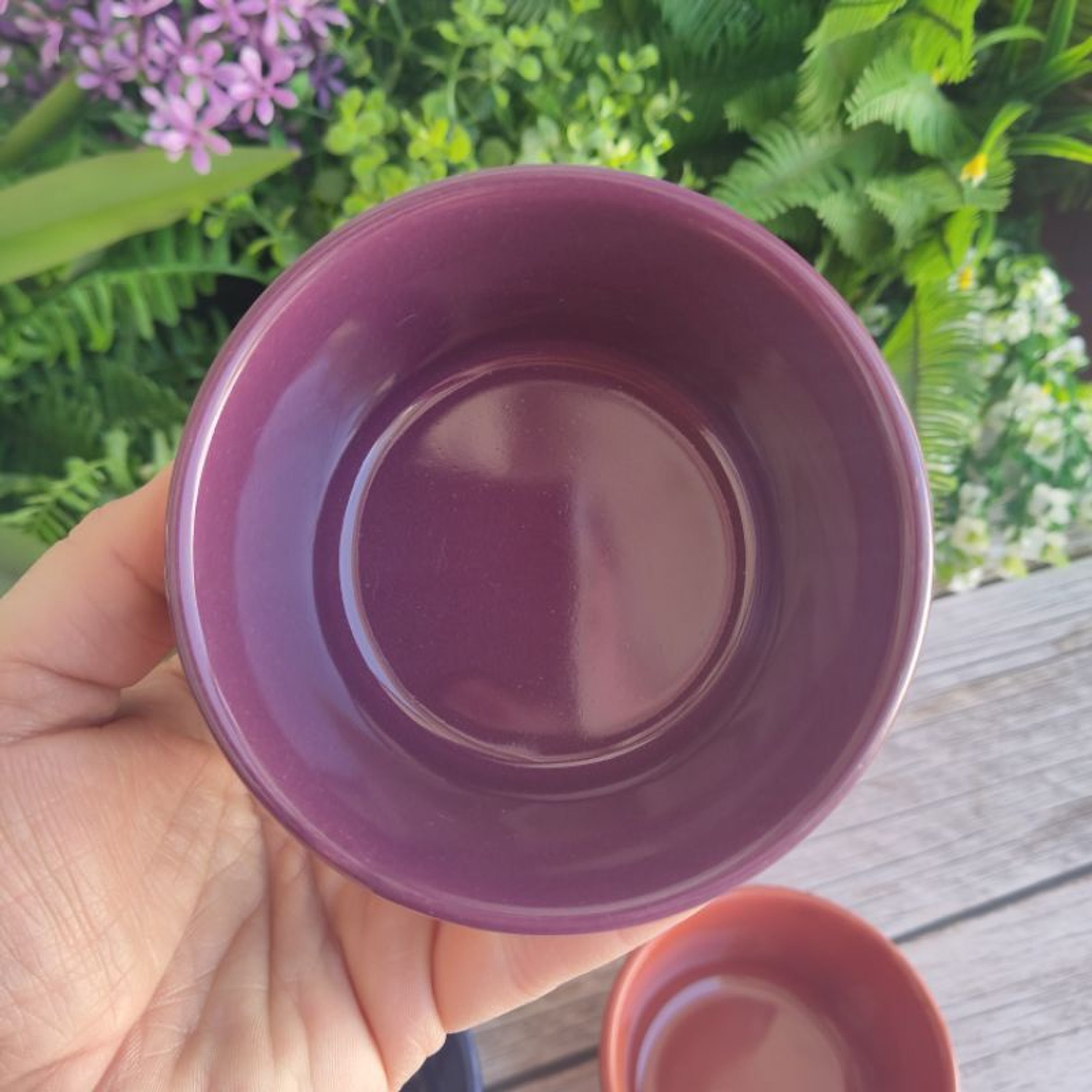 Fiestaware Colors Claret CLARET PYRAMID CANDLE HOLDER PAIR NIB Set