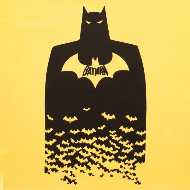 Camiseta Batman amarela - estampa silhueta | Backino