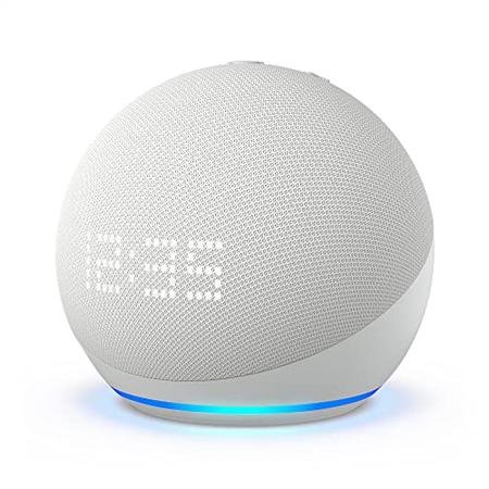 Smart Speaker Amazon Alexa Echo dot 5ª Geração c/Relógio Digital - Branco