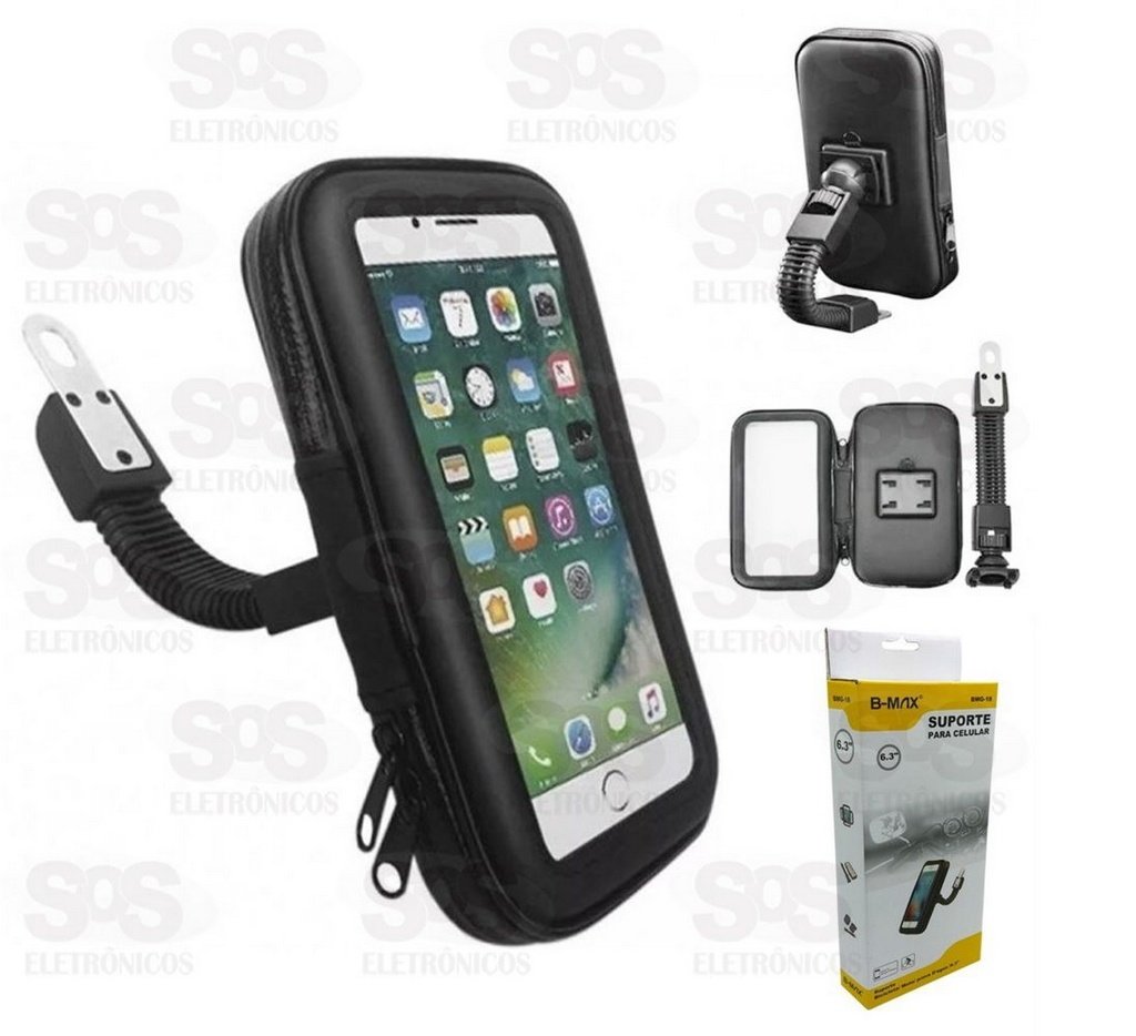 Bolsa Capa para Celular Prova D'agua c/ Suporte GPS Moto & Bike (BMG-18)