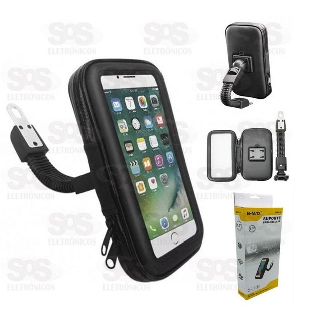 Bolsa Capa para Celular Prova D'agua c/ Suporte GPS Moto & Bike (BMG-18)