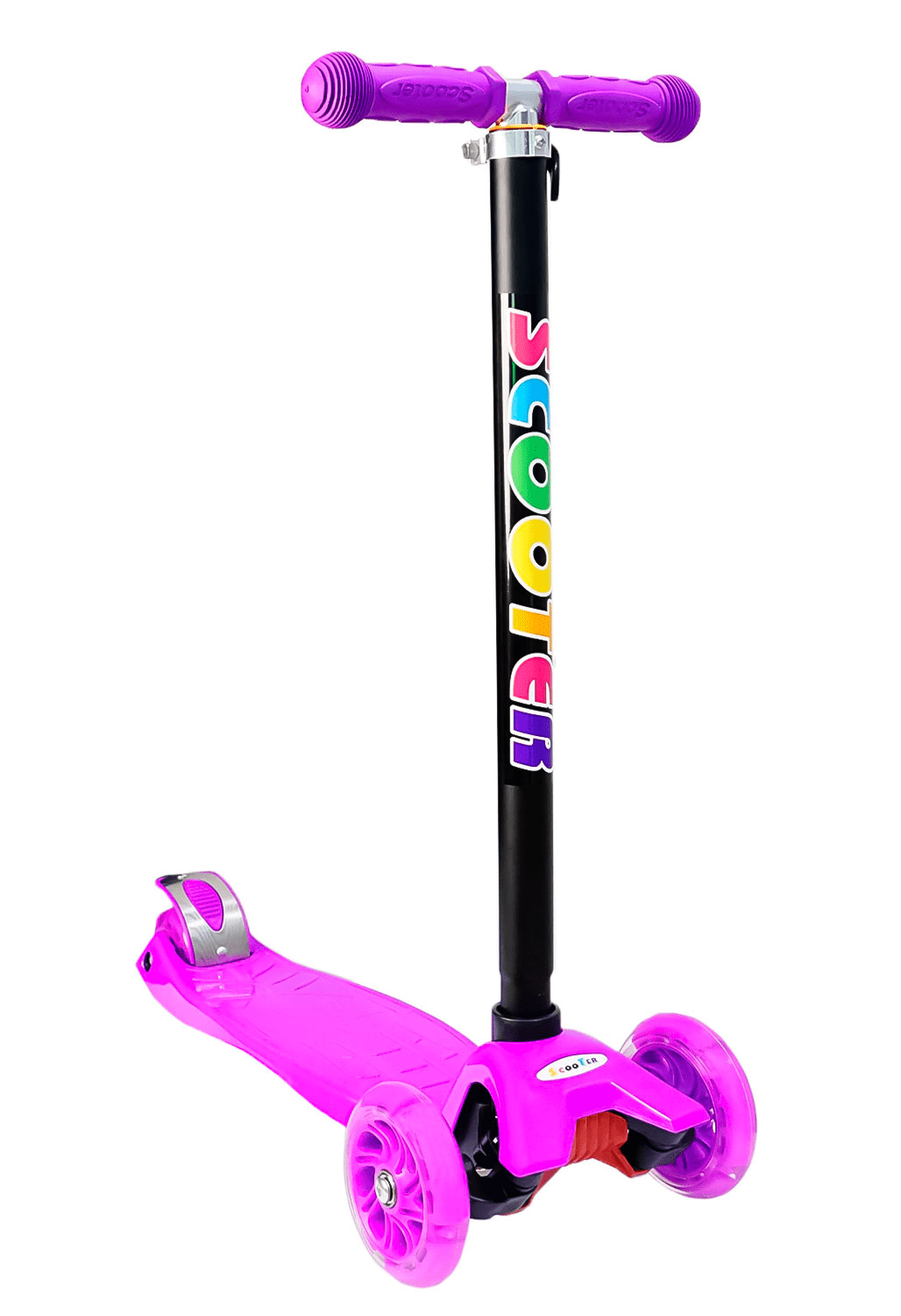 Patinete Infantil Scooter 50KG LED + Bolsa - Roxo