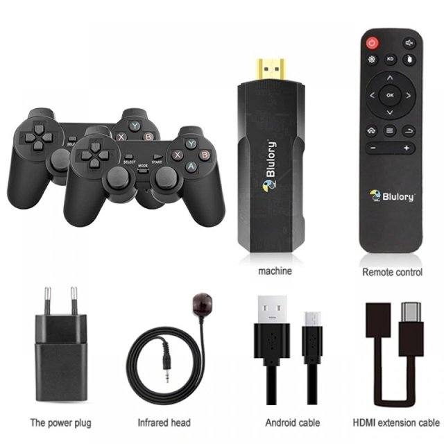 Blulory 4k Smart Video Game Tv Stick 10.000 jogos, 32/64Gb link