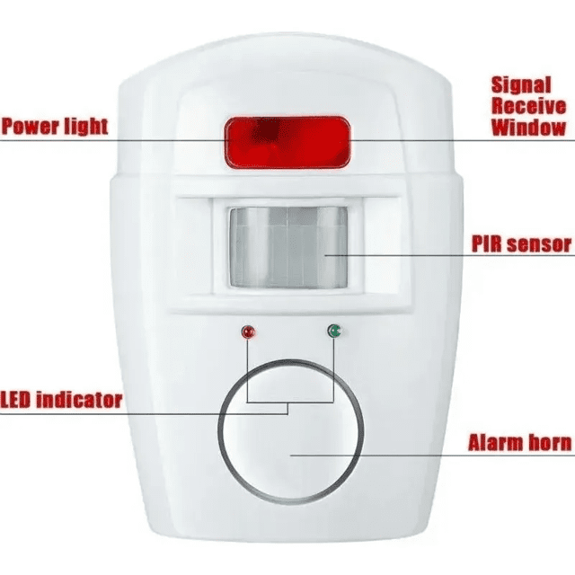 Alarme Sensor de Presença Infravermelho s/Fio c/2 Controles Sd190D
