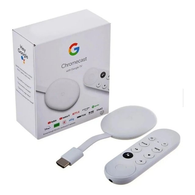 Google Chromecast com Google TV e Controle de Voz - Original