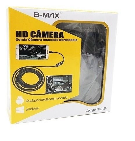 Micro Camera Sonda Endoscopica p/ Celular 2m Pc - Usb B-Max Nkj-2M