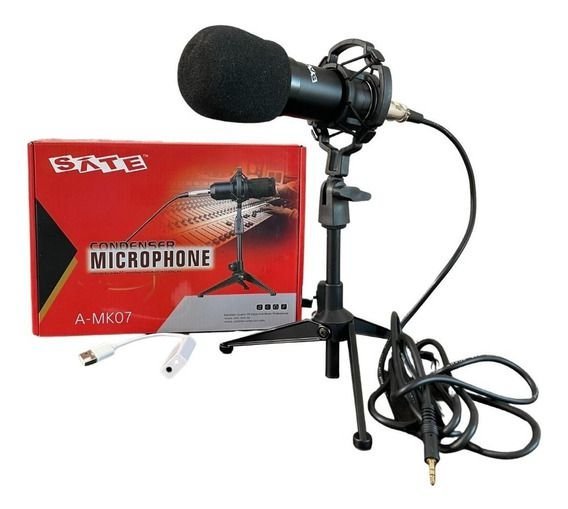 Microfone Satellite A-MK07 Live Broadcast Kit - Preto