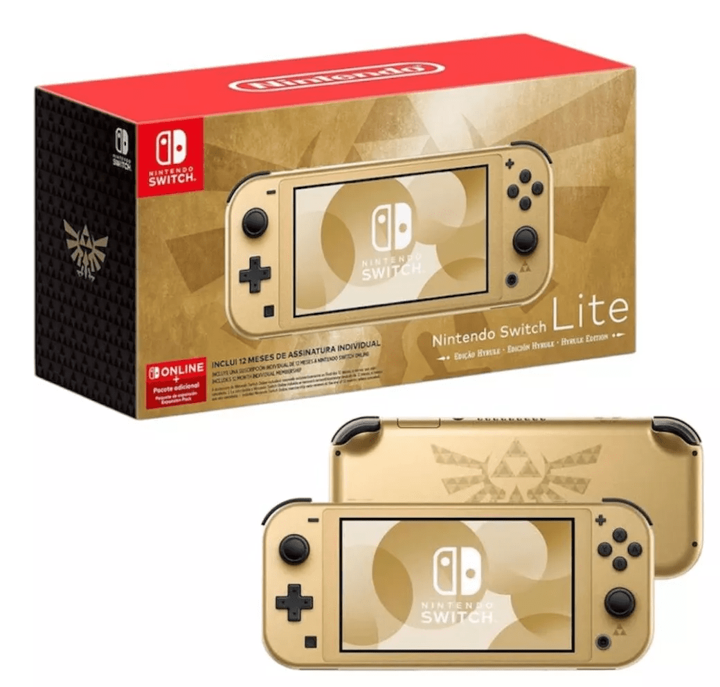 Console Nintendo Switch Lite - Hyrule Edition Cor Dourado