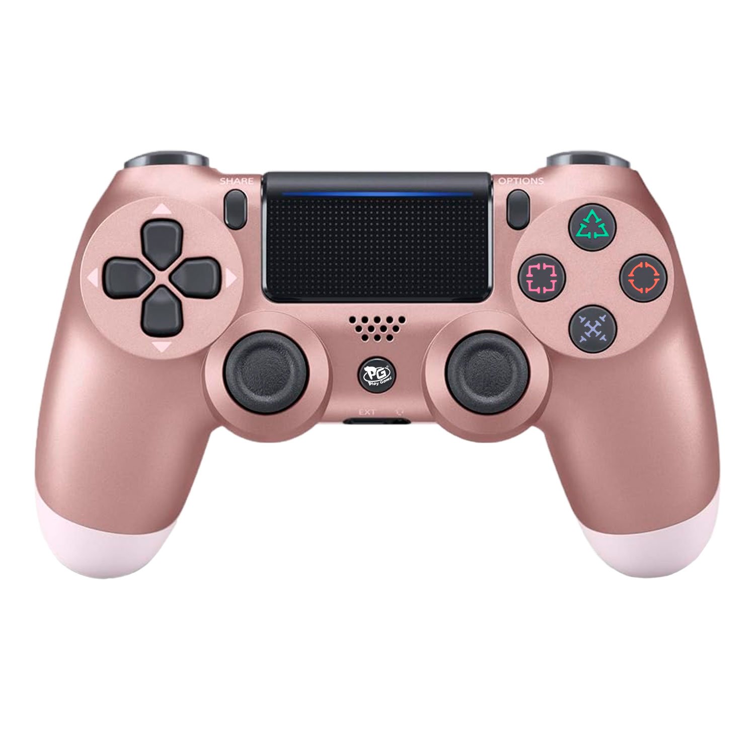 Controle Dualshock 4, Sem Fio, LED Frontal, Ps4, Paralelo, Play Game Rose  gold