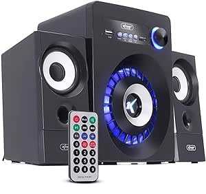 Caixa Som Mini Subwoofer 2.1 Auxiliar P2 Bluetooth 16W (KP-6022BH