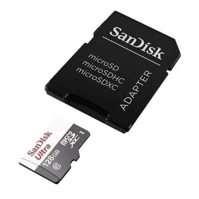 Cartão De Memória Micro SD SanDisk Ultra 2x1 128GB 100Mb/s Classe 10