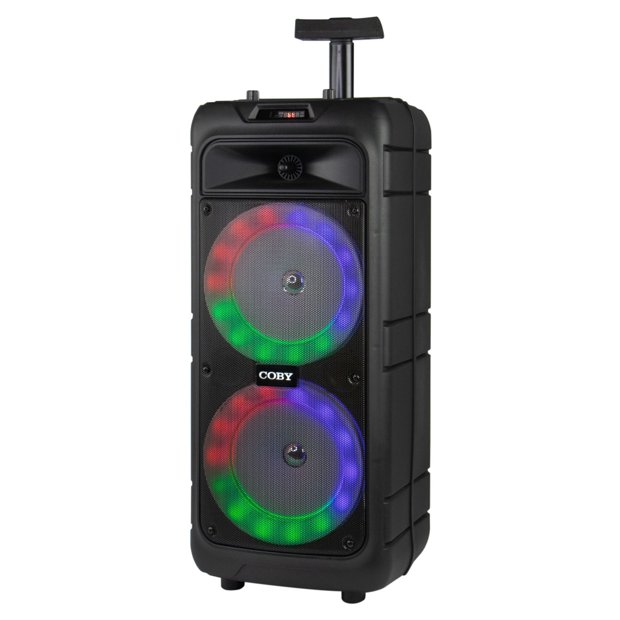 Caixa de Som Portátil Coby - Bluetooth - USB - Auxiliar + Microfone ...