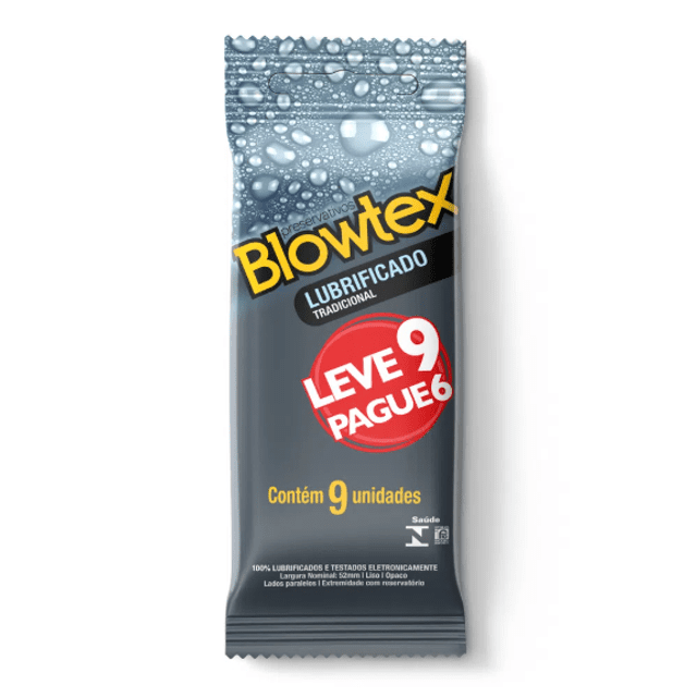 Preservativo Lubrificado Leve 9 Pague 6 - Blowtex