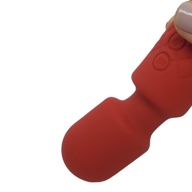 Vibrador Varinha Mágica Recarregável com 20 Modos de Vibração Vermelha - SI