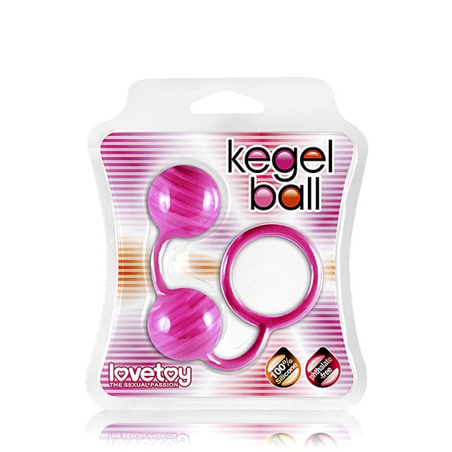 Bolas de Pompoarismo em Silicone com 2 Esferas Estriadas Kegel Ball - Lovetoy