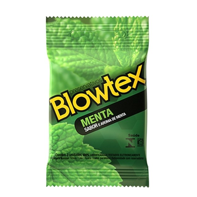 Preservativo Menta com 3 unidades - Blowtex