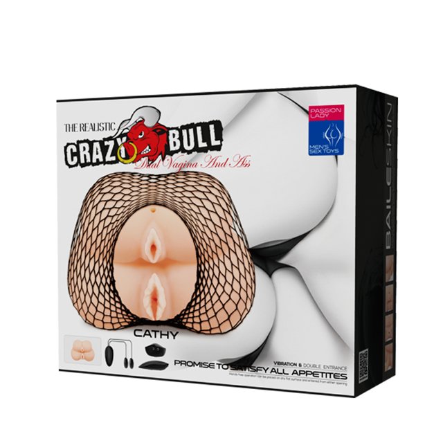 Masturbador Duas Vaginas e Ânus com Vibrador Multivelocidade Crazy Bull Passion Lady - LyBaile