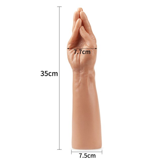 Penetrador para Fisting Mão com Dedos Juntos e Braço Tamanho Real 13.5" King Size Realistic Magic Hand – Lovetoy