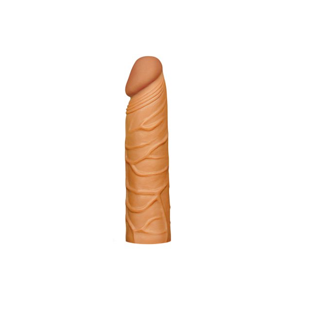 Capa Peniana Extensora Add 1" Pleasure X Tender Penis Sleeve Marrom - Lovetoy