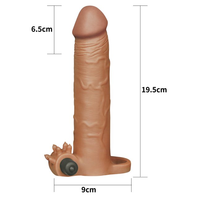 Capa Peniana Extensora 5,6cm com Vibração - Pleasure - Lovetoy