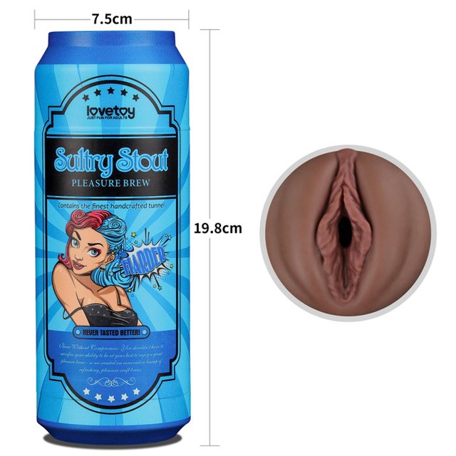 Masturbador Vagina na Lata de Cerveja Pleasure Brew Masturbator Sultry Stout  Marrom - Lovetoy