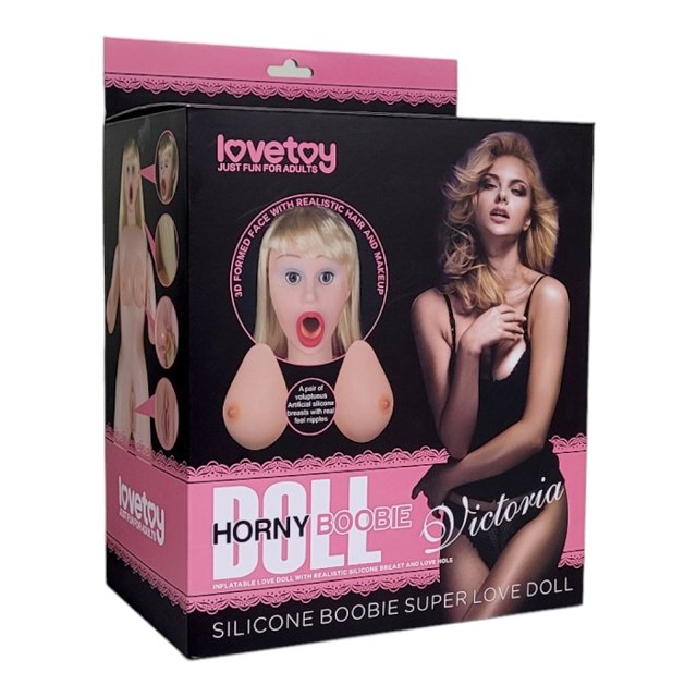 Boneca Inflável com Seios em Silicone Victoria Silicone Horny Boobie Super Love Doll Loira - Lovetoy