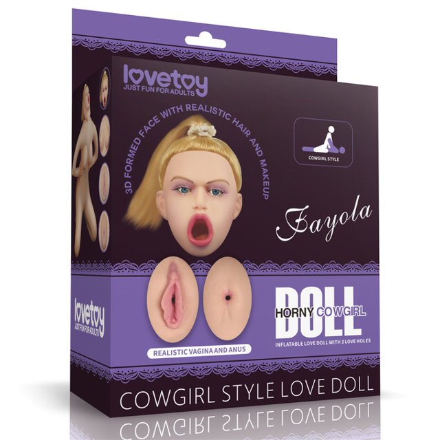 Boneca Inflável Posição Vaqueira Fayola Cowgirl Style Love Doll Loira - Lovetoy