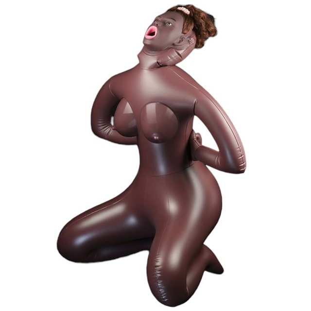 Boneca Inflável Posição Vaqueira Yael Cowgirl Style Love Doll Negra - Lovetoy