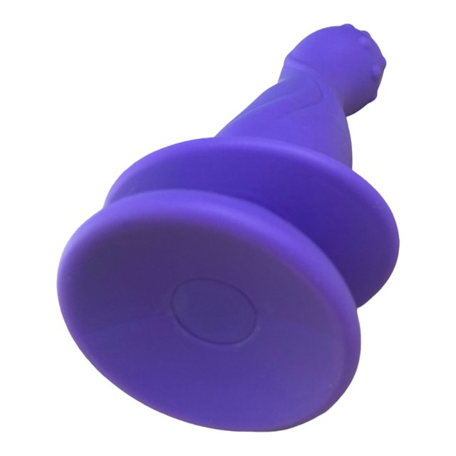 Vibrador 14cm Ponto G com Estimulador 10 Ritmos de Vibração e Ventosa Vagina Wand Roxo – Nanma