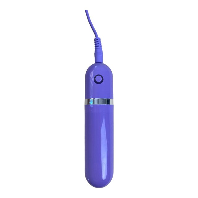 Vibrador 14cm Ponto G com Estimulador 10 Ritmos de Vibração e Ventosa Vagina Wand Roxo – Nanma